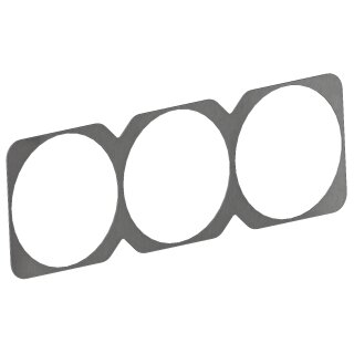 Reparaturring Edelstahl Trockenbau - 0,5 mm stark - 3 fach - für Hohlwanddose