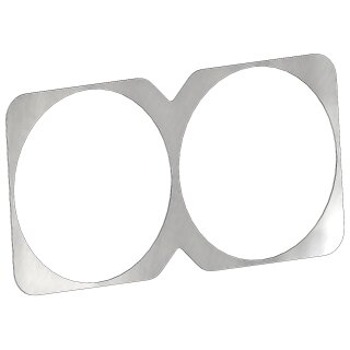 Reparaturring Edelstahl Trockenbau - 0,5 mm stark - 2 fach - für Hohlwanddose